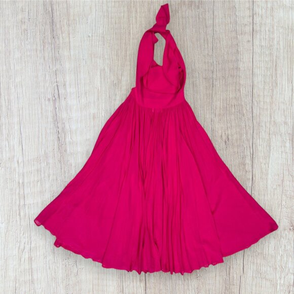 BYBLOS Convertible Skirt Dress Bright Pink Scarf Cape WEAR MULTIPLE WAYS Size 8 - Picture 1 of 7